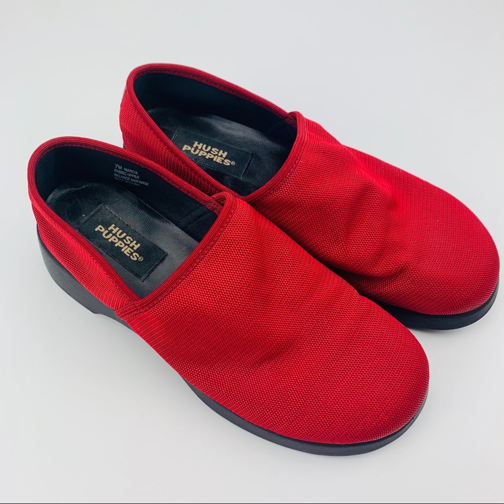 Hush Puppies Red Slip On Marcia Shoes Women’s 7M